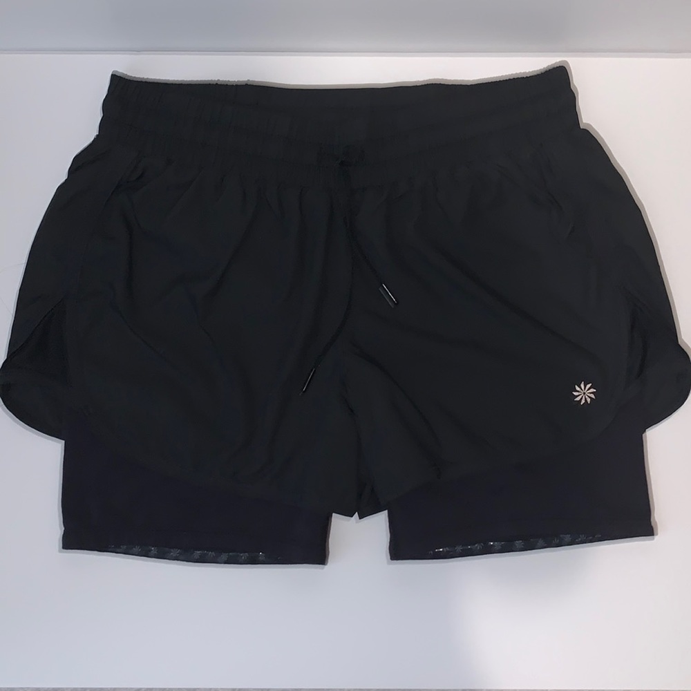 Athleta Double Layer Running Shorts Size Medium. - image 1